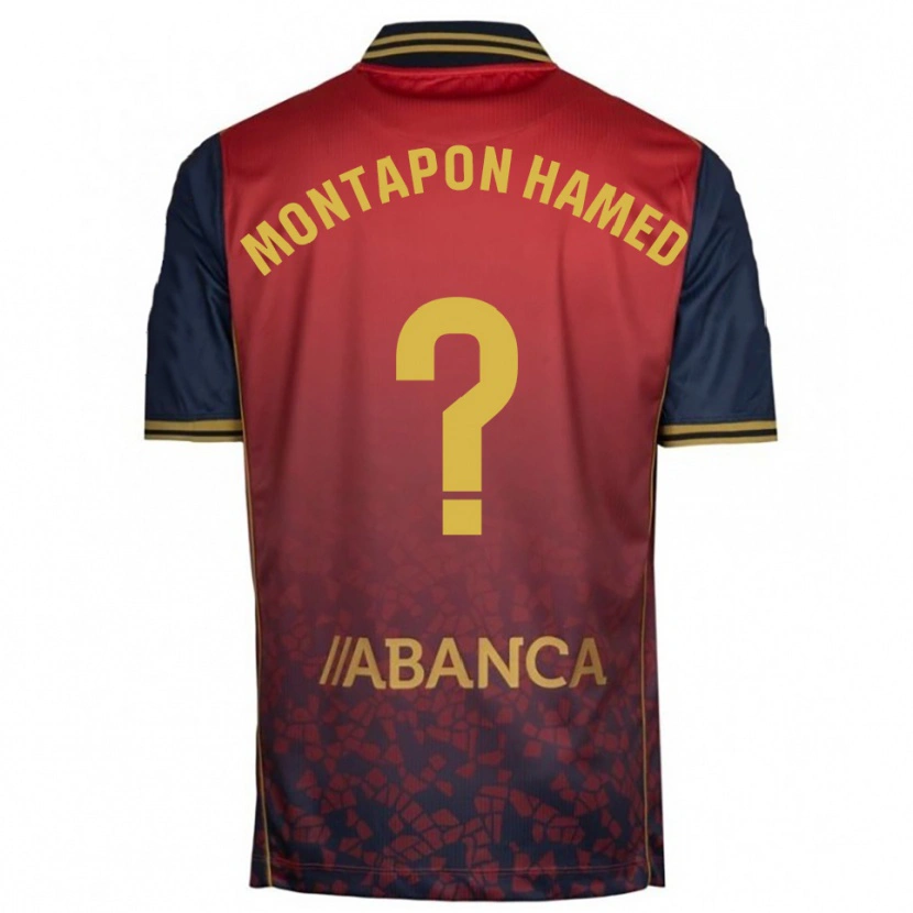 Danxen Enfant Maillot Fadil Montapon Hamed #0 Rouge Marine Tenues Extérieur 2025/26 T-Shirt