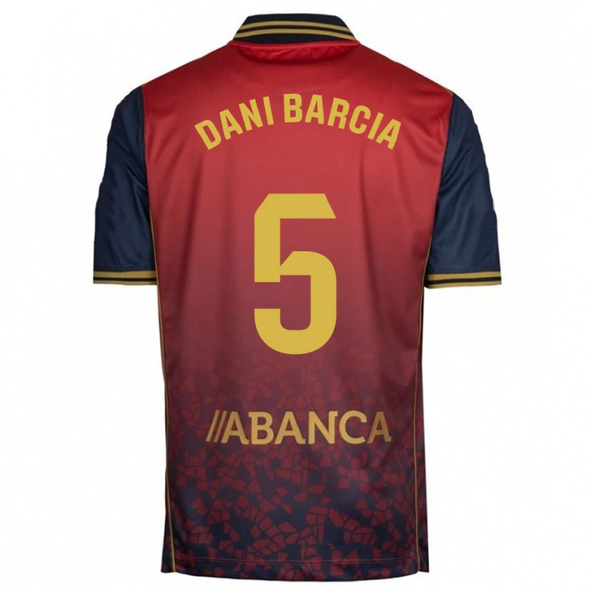 Danxen Enfant Maillot Dani Barcia #5 Rouge Marine Tenues Extérieur 2025/26 T-Shirt