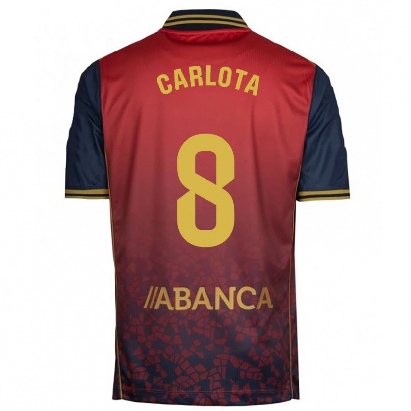 Danxen Enfant Maillot Carlota Sánchez #8 Rouge Marine Tenues Extérieur 2025/26 T-Shirt