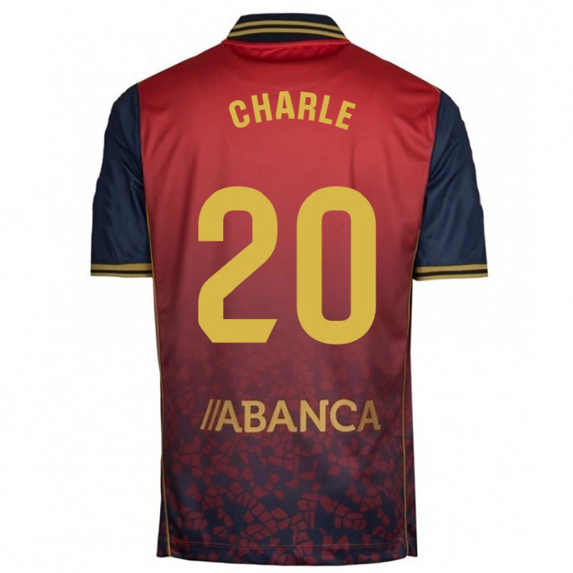 Danxen Enfant Maillot Marta Charle #20 Rouge Marine Tenues Extérieur 2025/26 T-Shirt