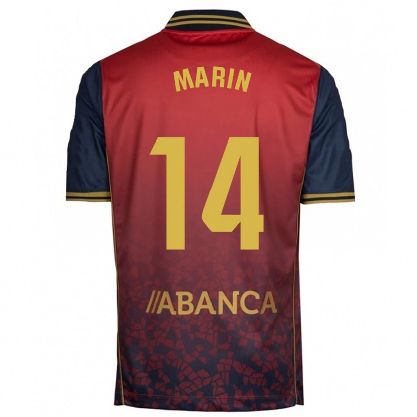 Danxen Enfant Maillot Ainhoa Marín #14 Rouge Marine Tenues Extérieur 2025/26 T-Shirt