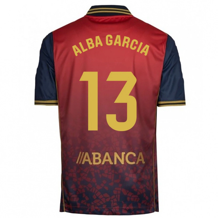 Danxen Enfant Maillot Lucía Alba García #13 Rouge Marine Tenues Extérieur 2025/26 T-Shirt