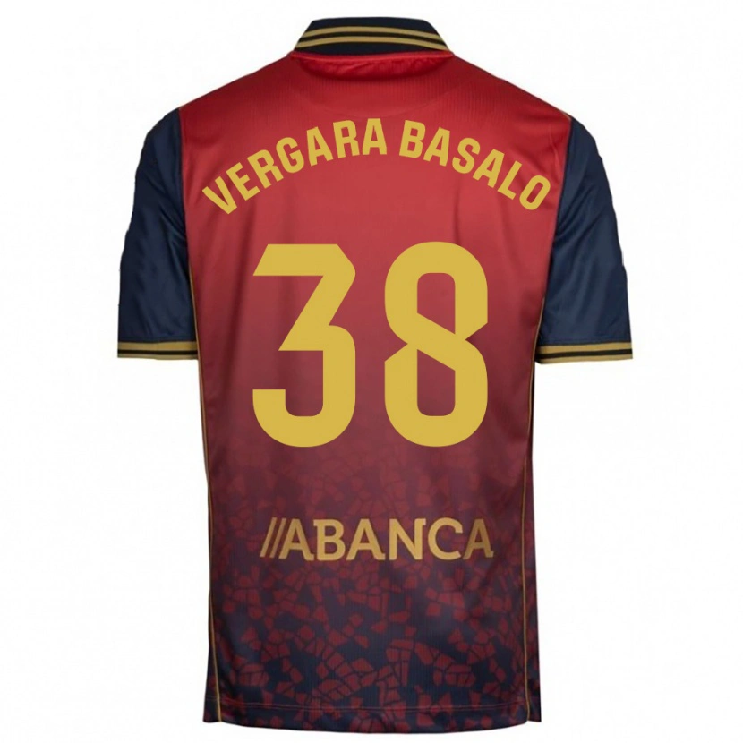 Danxen Enfant Maillot David Vergara Basalo #38 Rouge Marine Tenues Extérieur 2025/26 T-Shirt