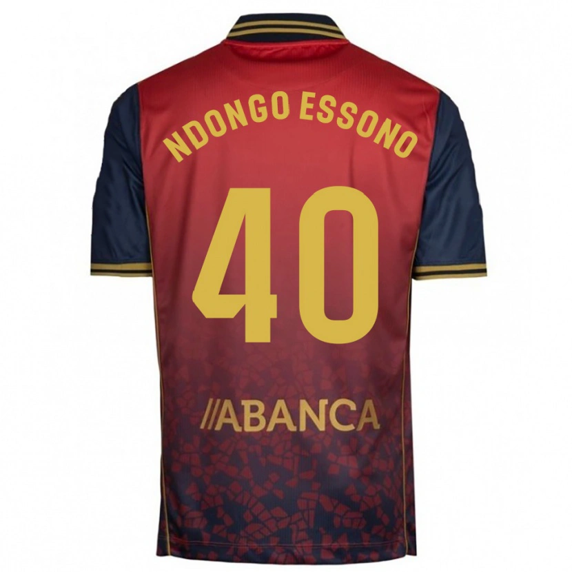 Danxen Enfant Maillot Rodrigue Essono #40 Rouge Marine Tenues Extérieur 2025/26 T-Shirt