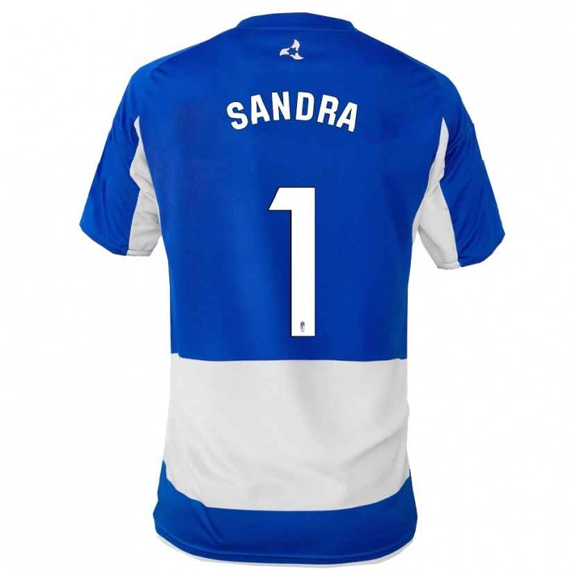 Danxen Enfant Maillot Sandra #1 Bleu Blanc Tenues Extérieur 2025/26 T-Shirt
