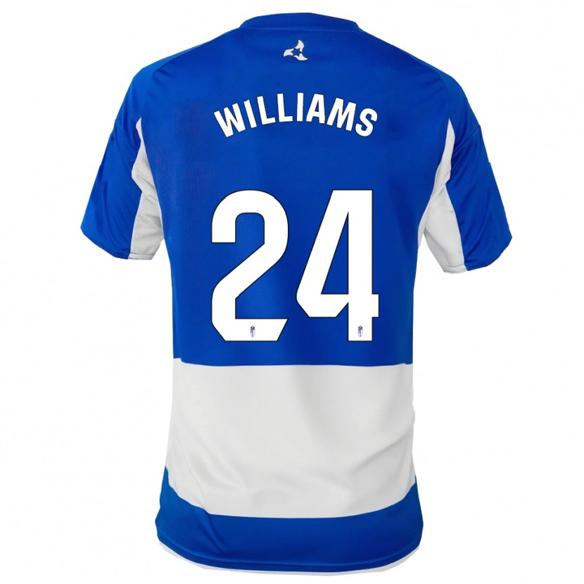 Danxen Enfant Maillot Loïc Williams #24 Bleu Blanc Tenues Extérieur 2025/26 T-Shirt