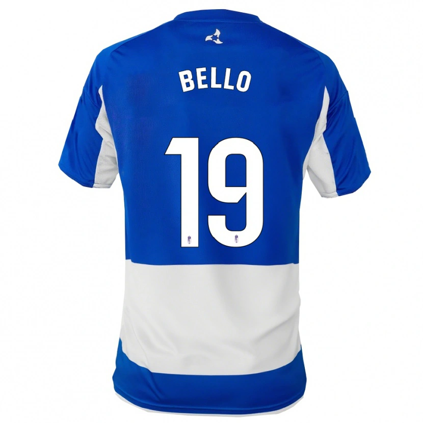 Danxen Enfant Maillot Eghosa Augustine Bello #19 Bleu Blanc Tenues Extérieur 2025/26 T-Shirt