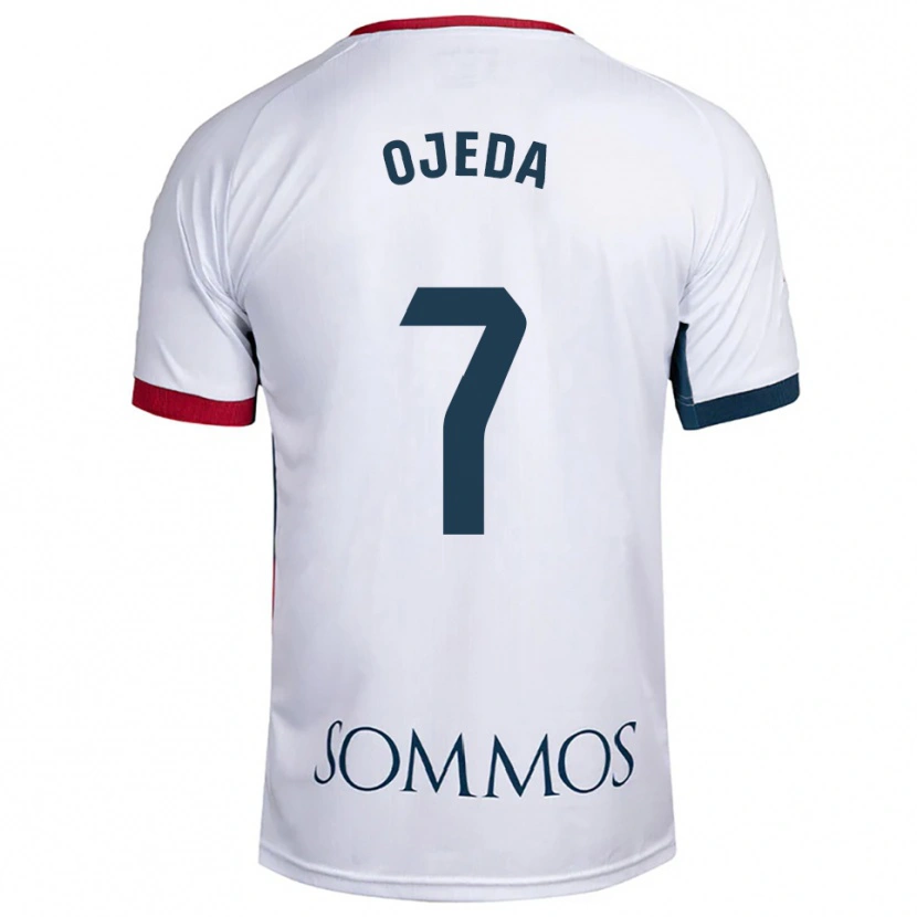 Danxen Enfant Maillot Dani Ojeda #7 Blanc Rouge Tenues Extérieur 2025/26 T-Shirt
