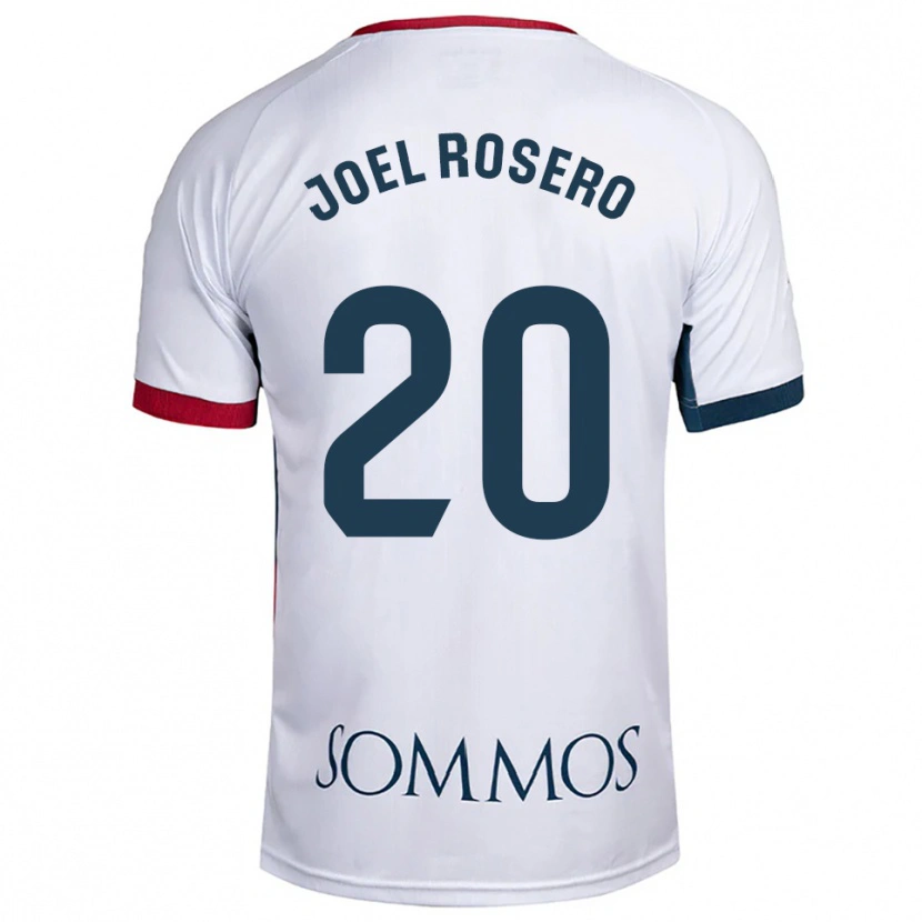 Danxen Enfant Maillot Alexis Joel Rosero #20 Blanc Rouge Tenues Extérieur 2025/26 T-Shirt