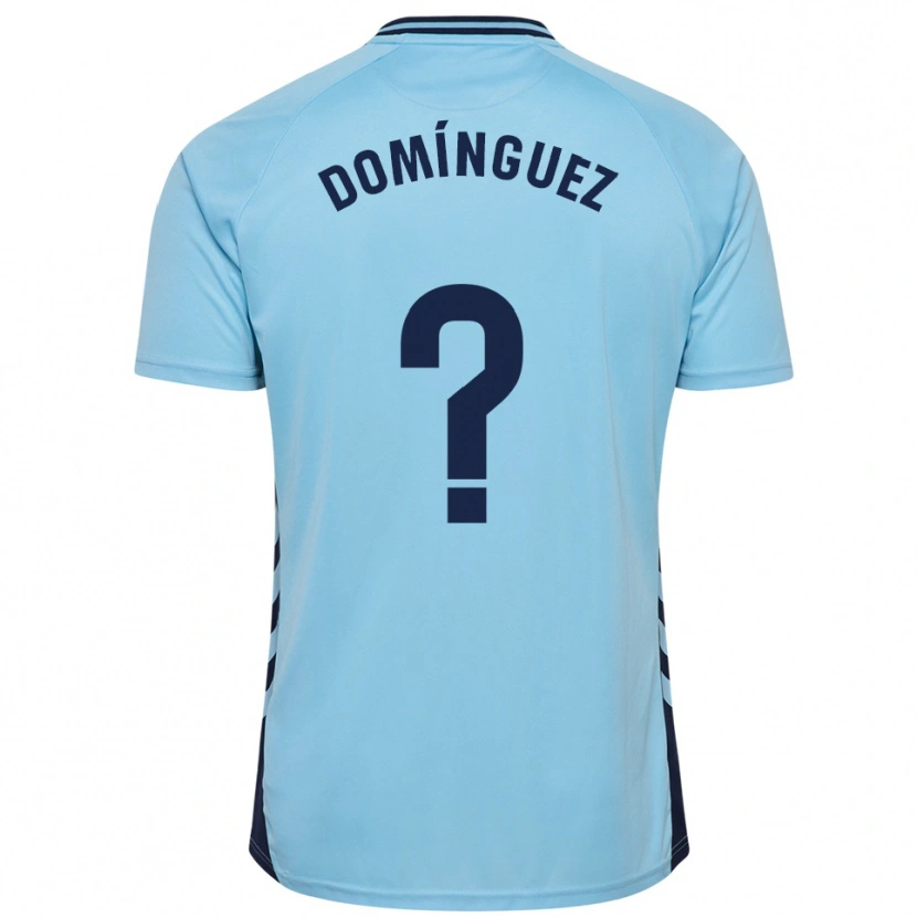 Danxen Enfant Maillot Carlos Domínguez #0 Bleu Ciel Tenues Extérieur 2025/26 T-Shirt