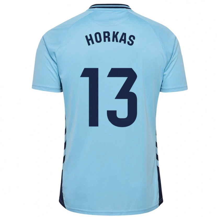 Danxen Enfant Maillot Dinko Horkas #13 Bleu Ciel Tenues Extérieur 2025/26 T-Shirt