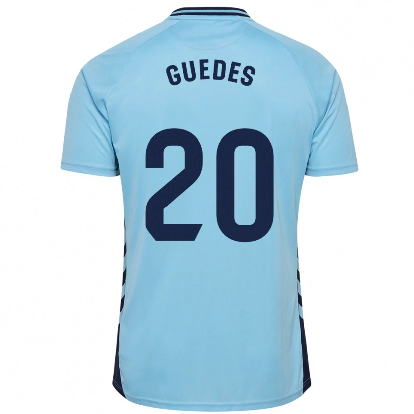 Danxen Enfant Maillot Johan Guedes #20 Bleu Ciel Tenues Extérieur 2025/26 T-Shirt