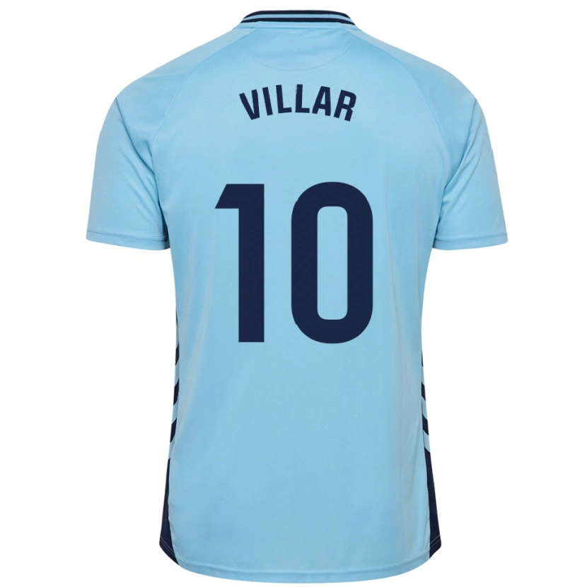 Danxen Enfant Maillot Andy Villar #10 Bleu Ciel Tenues Extérieur 2025/26 T-Shirt