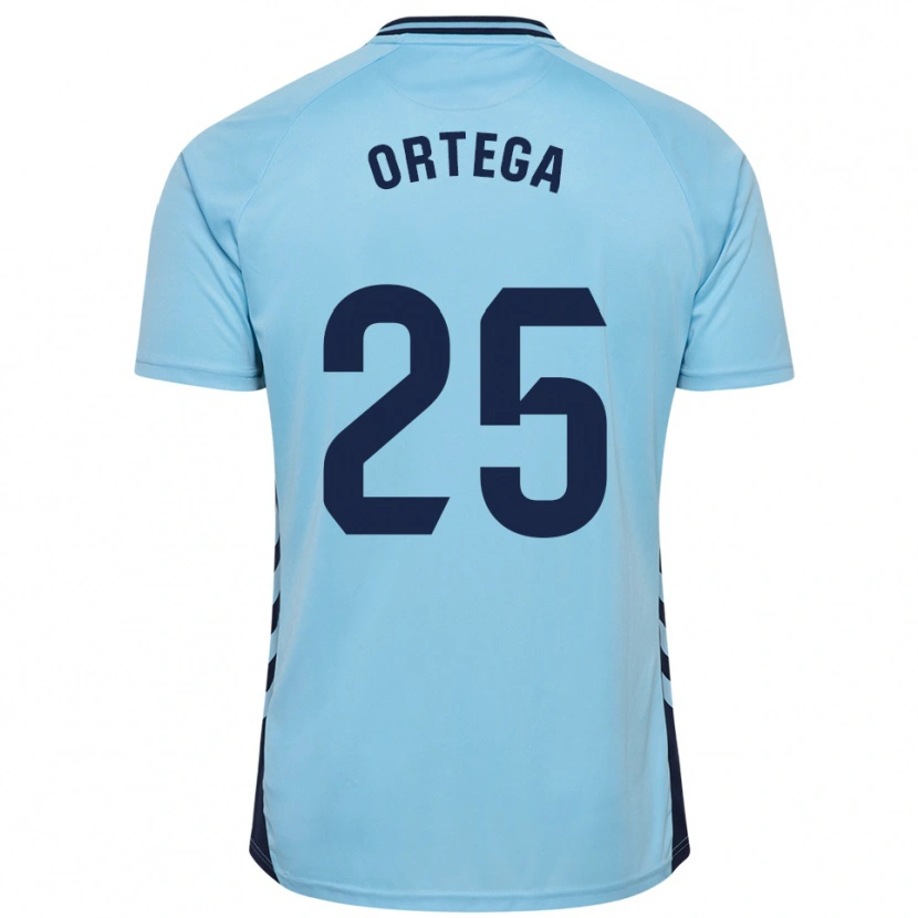 Danxen Enfant Maillot Edián Ortega #25 Bleu Ciel Tenues Extérieur 2025/26 T-Shirt
