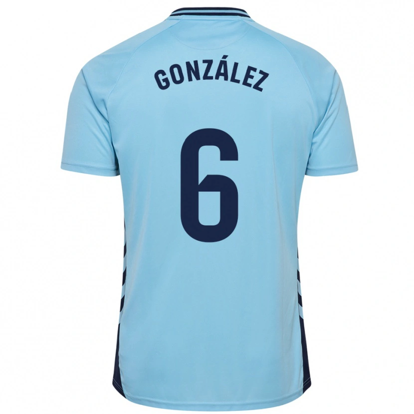 Danxen Enfant Maillot Fabio González #6 Bleu Ciel Tenues Extérieur 2025/26 T-Shirt