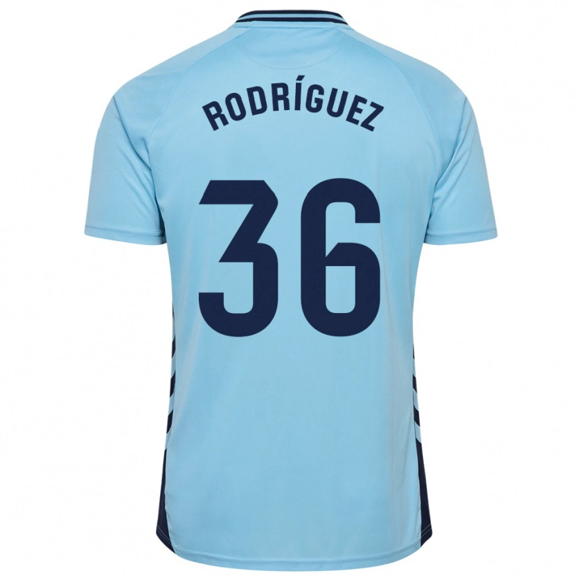 Danxen Enfant Maillot Arturo Rodríguez #36 Bleu Ciel Tenues Extérieur 2025/26 T-Shirt