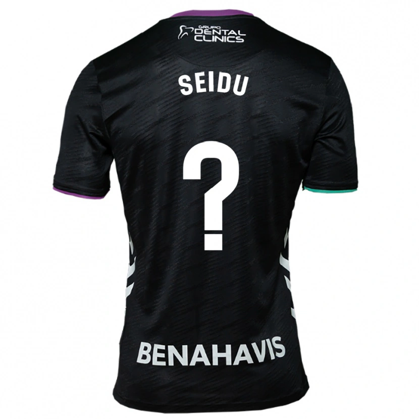 Danxen Enfant Maillot Abubakar Seidu #0 Noir Violet Vert Tenues Extérieur 2025/26 T-Shirt