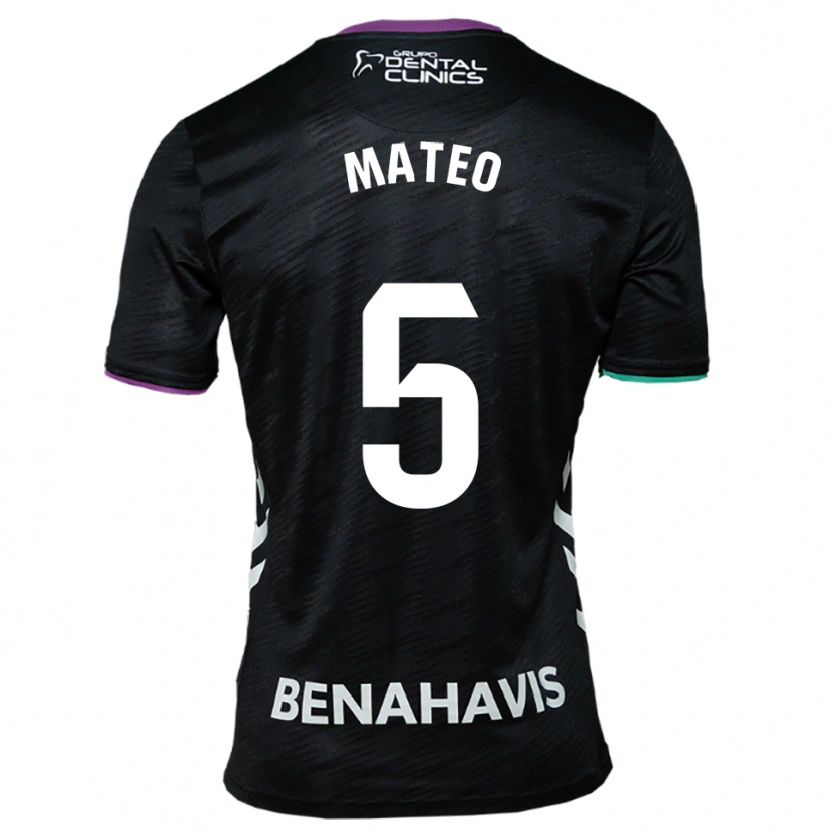 Danxen Enfant Maillot Ángel Mateo #5 Noir Violet Vert Tenues Extérieur 2025/26 T-Shirt
