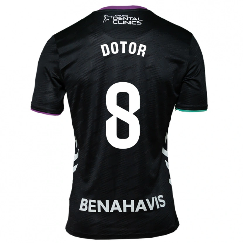Danxen Enfant Maillot Carlos Dotor #8 Noir Violet Vert Tenues Extérieur 2025/26 T-Shirt
