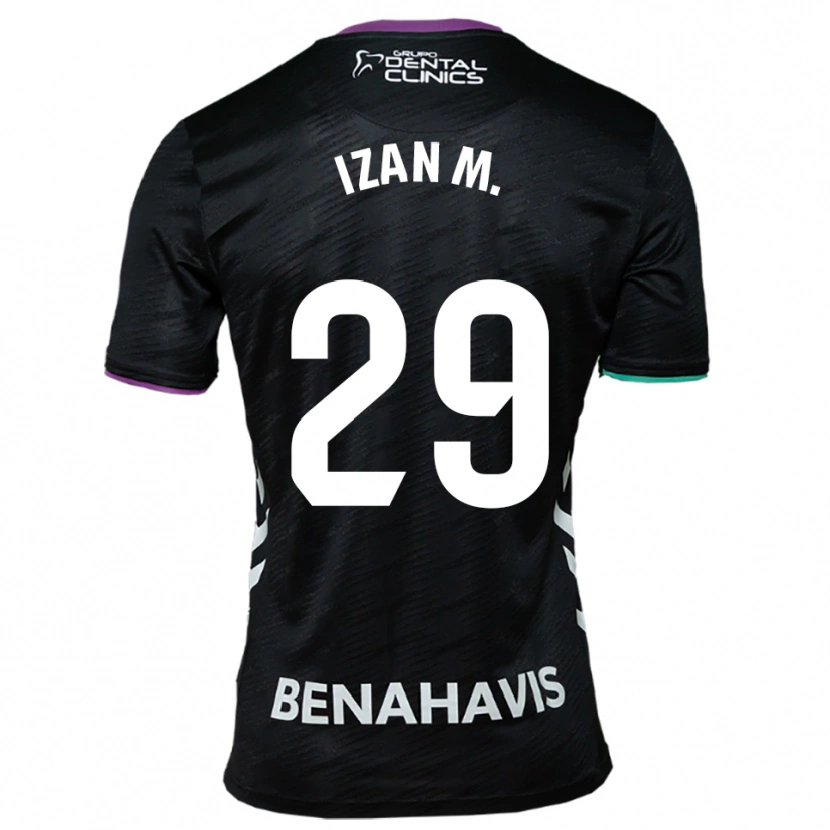 Danxen Enfant Maillot Izan Merino #29 Noir Violet Vert Tenues Extérieur 2025/26 T-Shirt