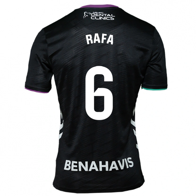 Danxen Enfant Maillot Rafa Rodríguez #6 Noir Violet Vert Tenues Extérieur 2025/26 T-Shirt