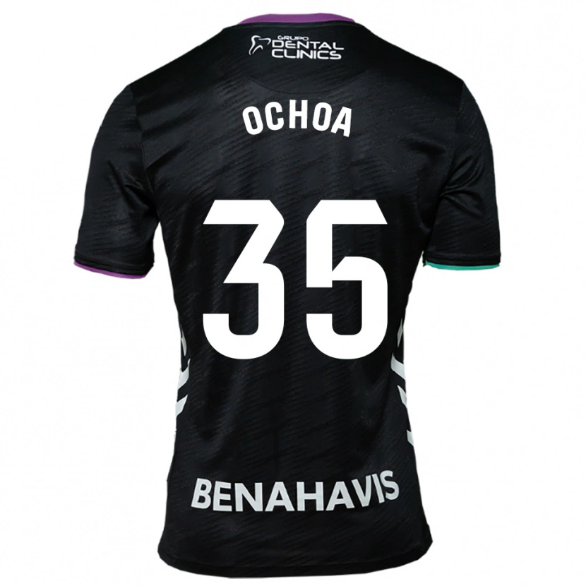 Danxen Enfant Maillot Aarón Ochoa #35 Noir Violet Vert Tenues Extérieur 2025/26 T-Shirt