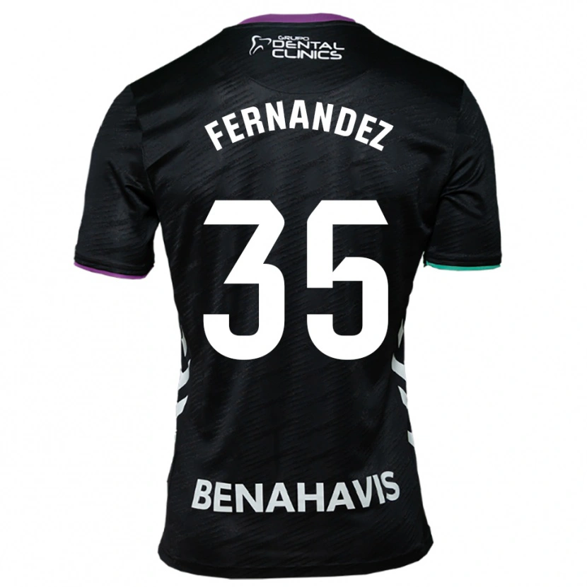 Danxen Enfant Maillot Inés Fernández #35 Noir Violet Vert Tenues Extérieur 2025/26 T-Shirt