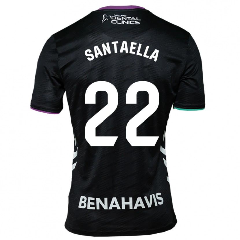Danxen Enfant Maillot Miguel Santaella #22 Noir Violet Vert Tenues Extérieur 2025/26 T-Shirt