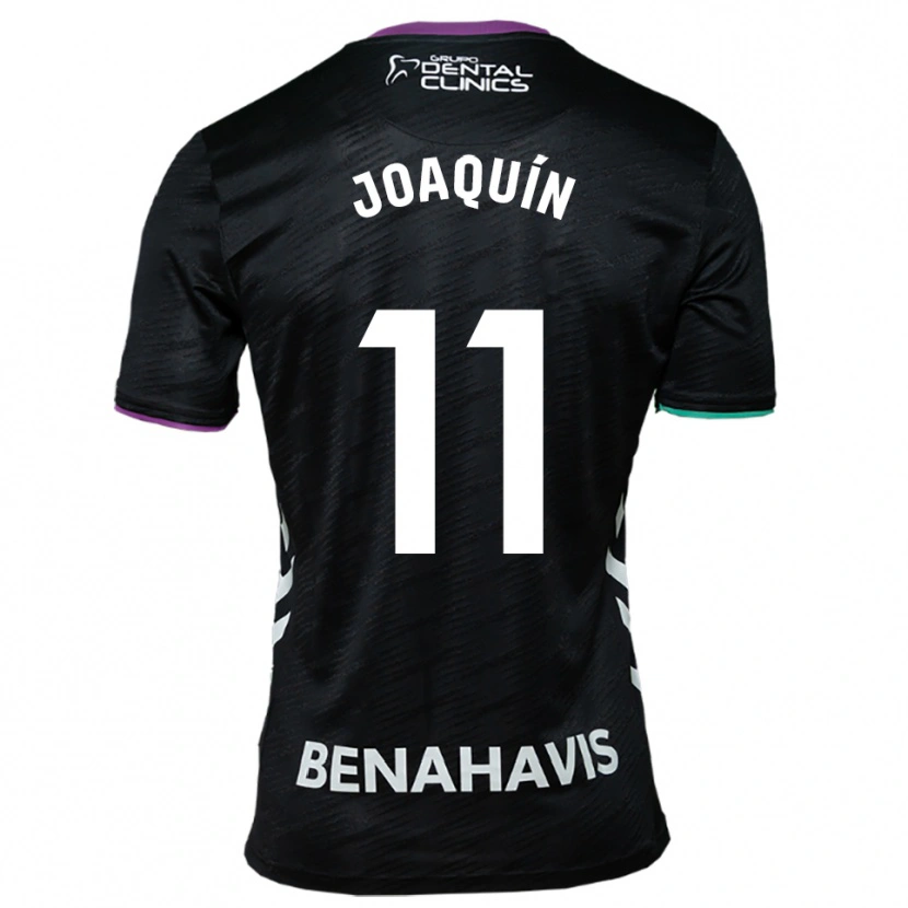 Danxen Enfant Maillot Joaquín Muñoz #11 Noir Violet Vert Tenues Extérieur 2025/26 T-Shirt