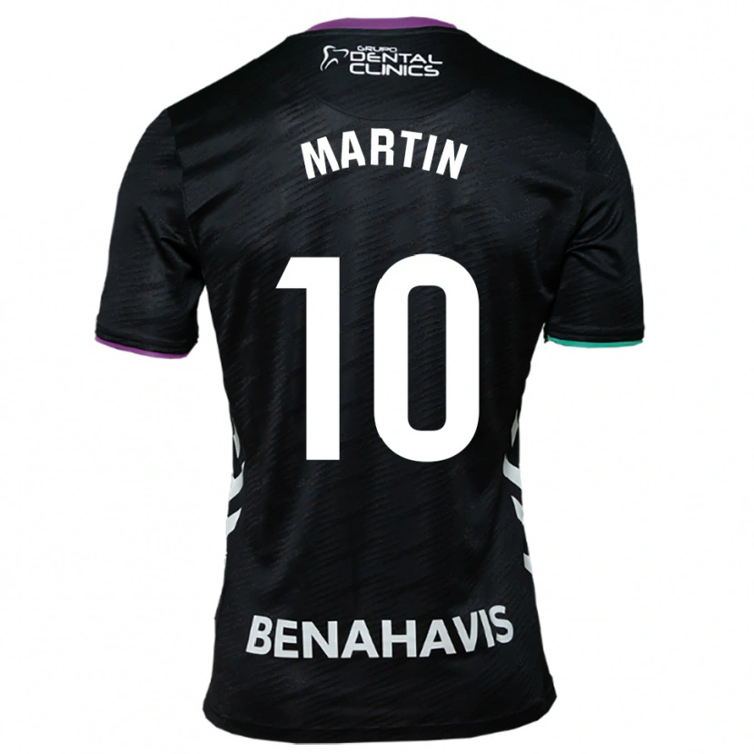 Danxen Enfant Maillot Jesús Martín #10 Noir Violet Vert Tenues Extérieur 2025/26 T-Shirt