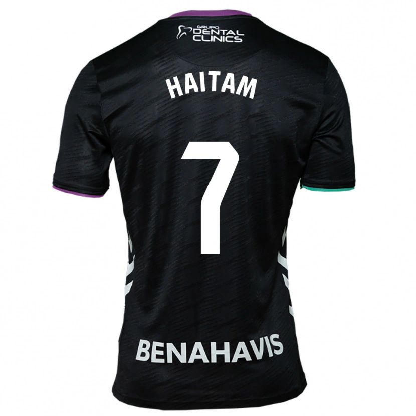 Danxen Enfant Maillot Haitam Abaida #7 Noir Violet Vert Tenues Extérieur 2025/26 T-Shirt