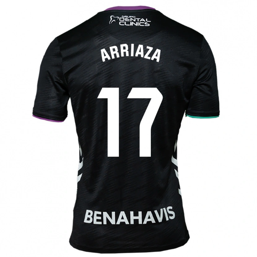 Danxen Enfant Maillot Pablo Arriaza #17 Noir Violet Vert Tenues Extérieur 2025/26 T-Shirt