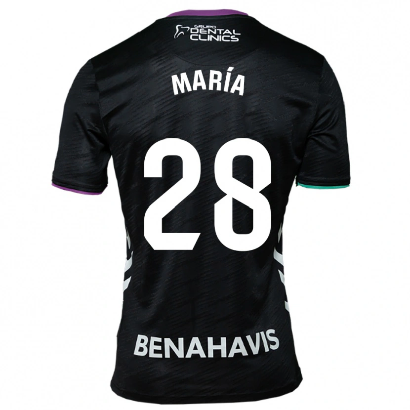 Danxen Enfant Maillot María Albacete Pato #28 Noir Violet Vert Tenues Extérieur 2025/26 T-Shirt