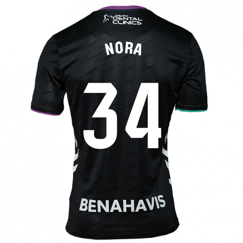 Danxen Enfant Maillot Nora #34 Noir Violet Vert Tenues Extérieur 2025/26 T-Shirt