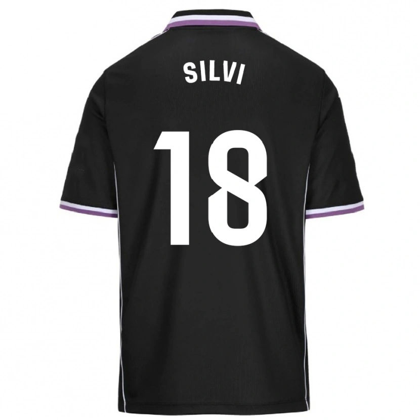 Danxen Enfant Maillot Silvia Fernandez Pocero #18 Violet Noir Tenues Extérieur 2025/26 T-Shirt