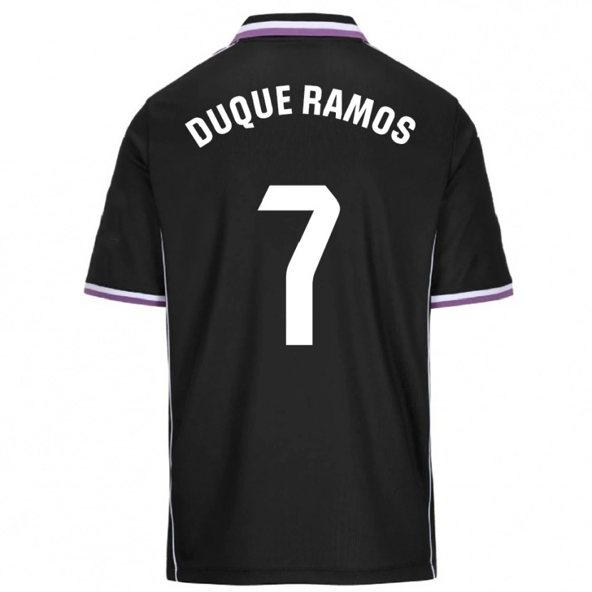 Danxen Enfant Maillot Carmen Duque Ramos #7 Violet Noir Tenues Extérieur 2025/26 T-Shirt