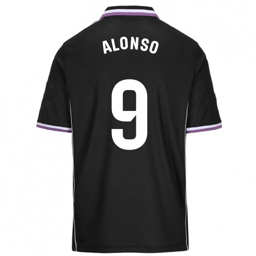 Danxen Enfant Maillot María Alonso Hidalgo #9 Violet Noir Tenues Extérieur 2025/26 T-Shirt