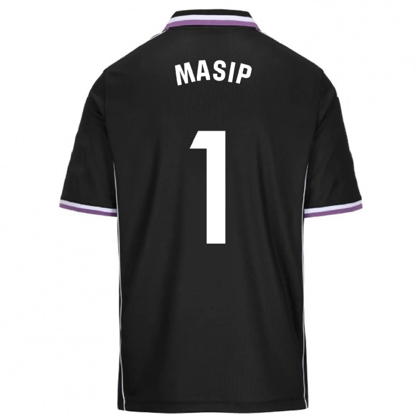 Danxen Enfant Maillot Jordi Masip #1 Violet Noir Tenues Extérieur 2025/26 T-Shirt