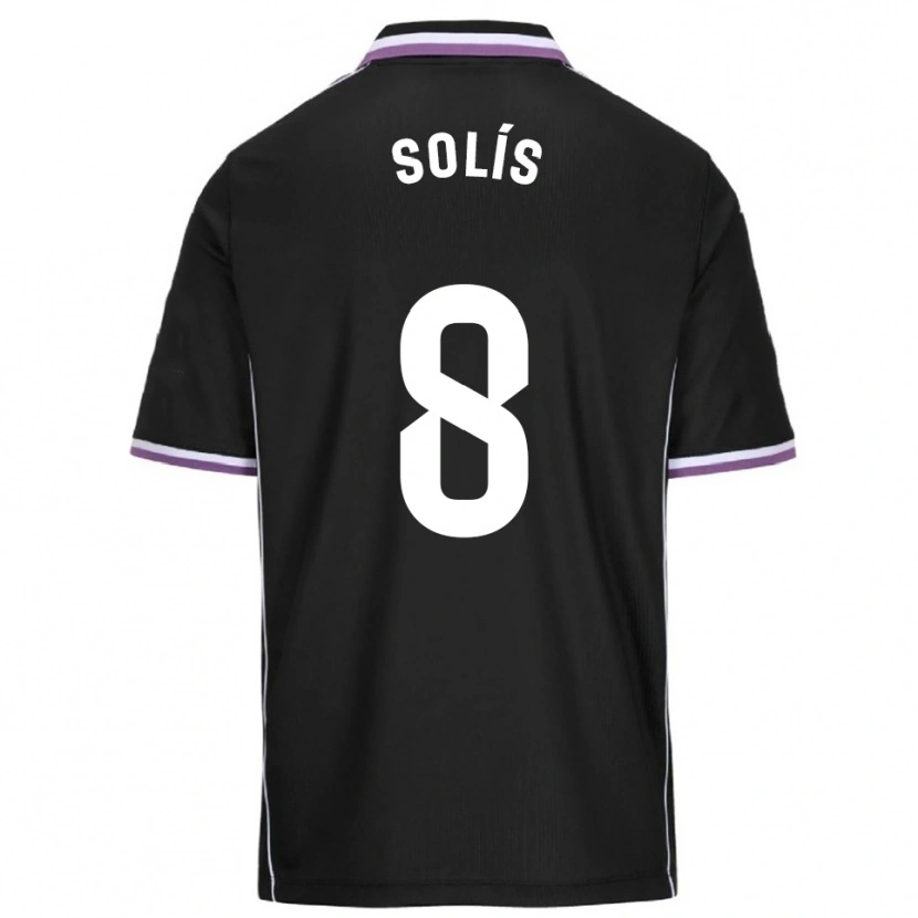 Danxen Enfant Maillot Celia Solís Gómez #8 Violet Noir Tenues Extérieur 2025/26 T-Shirt