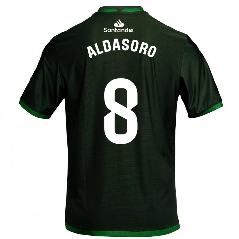 Danxen Enfant Maillot Aritz Aldasoro #8 Vert Foncé Tenues Extérieur 2025/26 T-Shirt