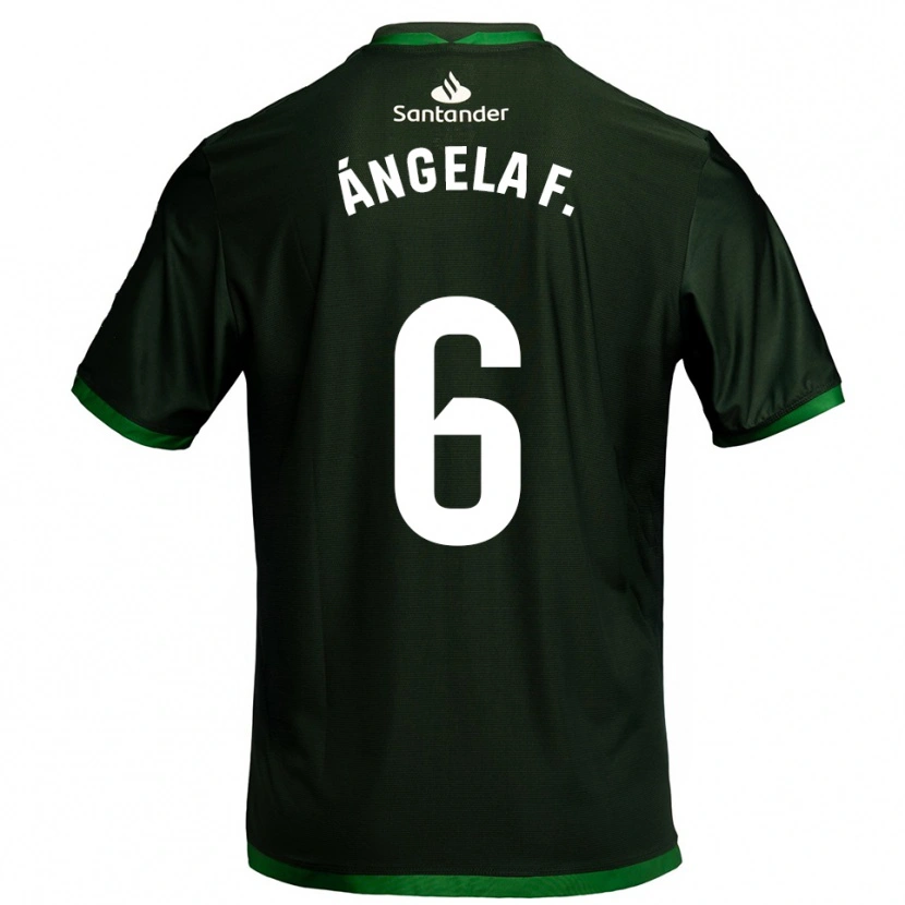 Danxen Enfant Maillot Ángela Fernández Fraile #6 Vert Foncé Tenues Extérieur 2025/26 T-Shirt