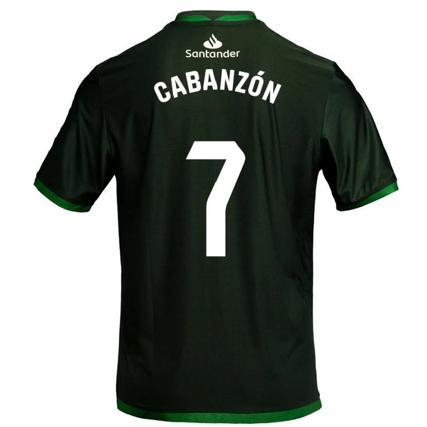 Danxen Enfant Maillot Yeray Cabanzón #7 Vert Foncé Tenues Extérieur 2025/26 T-Shirt
