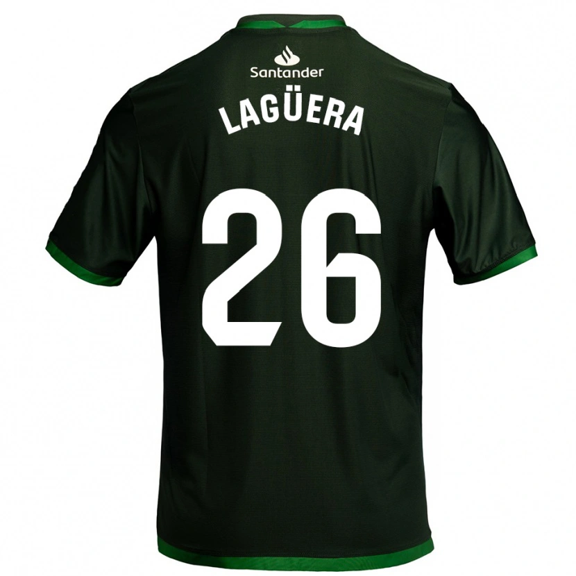 Danxen Enfant Maillot Christian Lagüera #26 Vert Foncé Tenues Extérieur 2025/26 T-Shirt