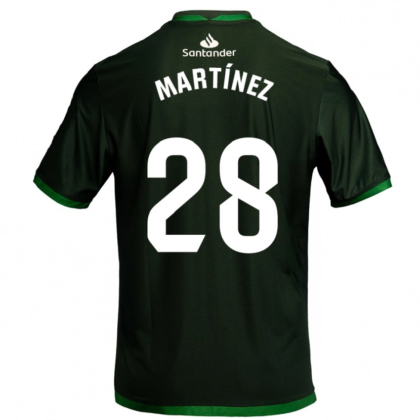 Danxen Enfant Maillot Sergio Martínez #28 Vert Foncé Tenues Extérieur 2025/26 T-Shirt