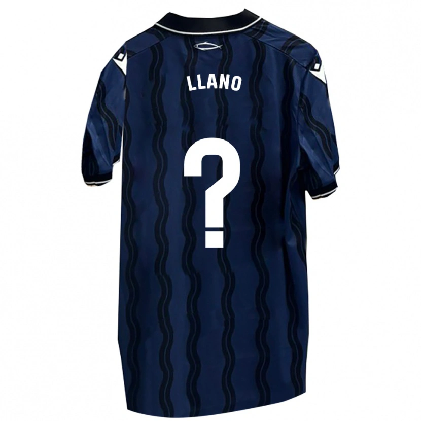Danxen Enfant Maillot Guillermo Llano #0 Bleu Foncé Noir Tenues Extérieur 2025/26 T-Shirt
