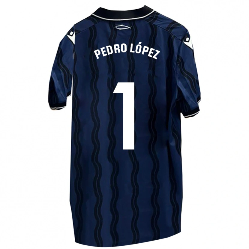 Danxen Enfant Maillot Pedro López #1 Bleu Foncé Noir Tenues Extérieur 2025/26 T-Shirt