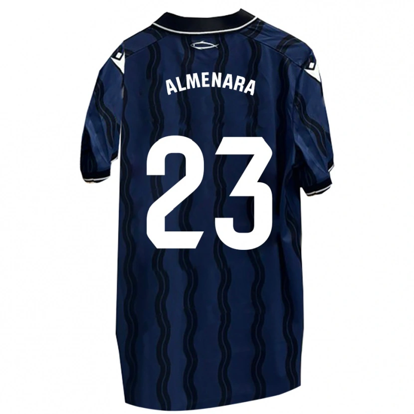 Danxen Enfant Maillot Gonzalo Almenara #23 Bleu Foncé Noir Tenues Extérieur 2025/26 T-Shirt