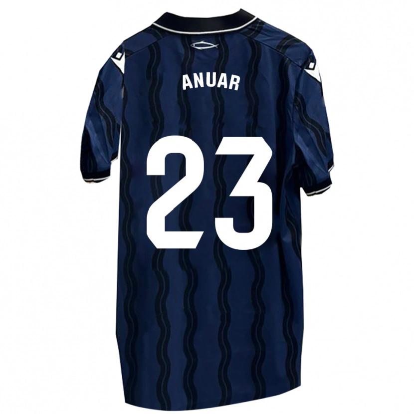 Danxen Enfant Maillot Anuar #23 Bleu Foncé Noir Tenues Extérieur 2025/26 T-Shirt