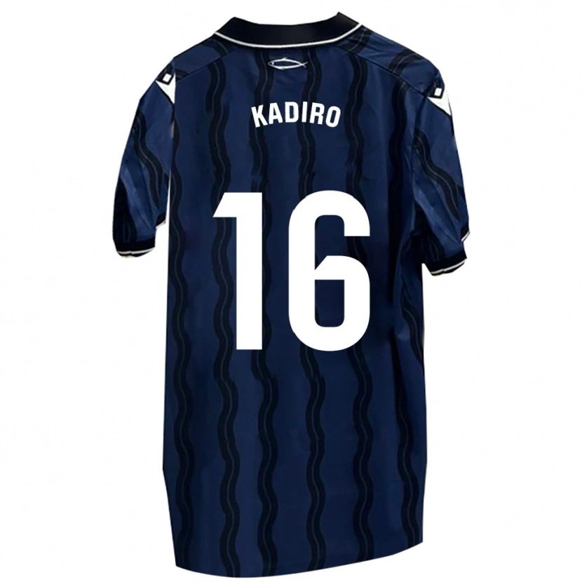 Danxen Enfant Maillot Mohamed Kadiro #16 Bleu Foncé Noir Tenues Extérieur 2025/26 T-Shirt