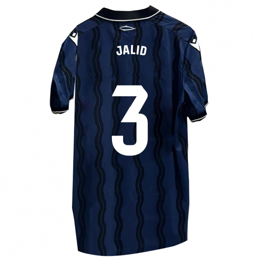 Danxen Enfant Maillot Jalid #3 Bleu Foncé Noir Tenues Extérieur 2025/26 T-Shirt